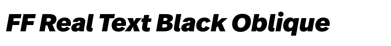 FF Real Text Black Oblique